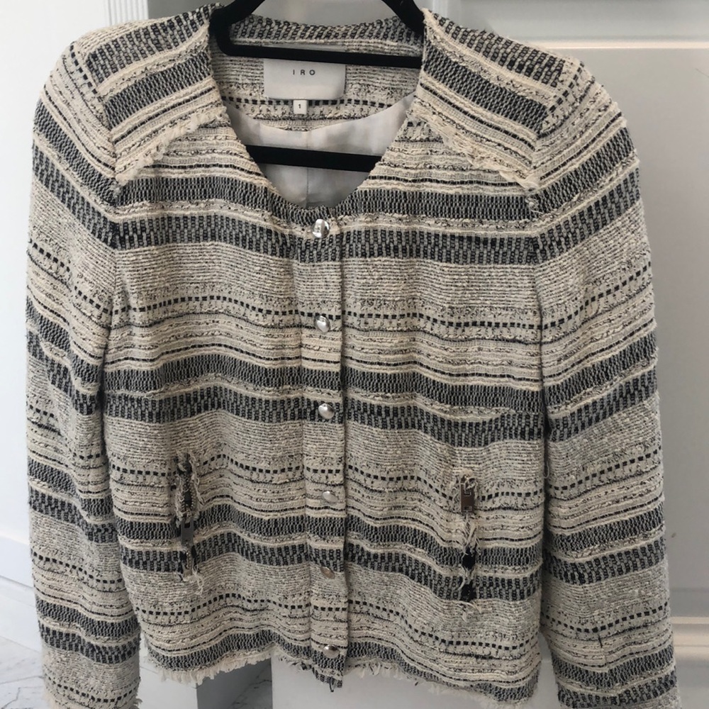 IRO-Womens cream & black jacket